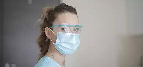 Nurse with a mask